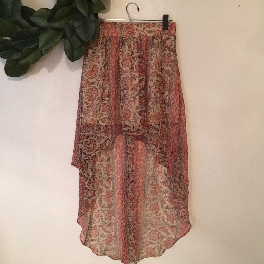 Ecote from Nordstrom high low boho skirt s…